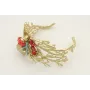 Brazalete coral dorado mate con semicirculo mostaz