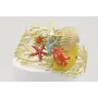 Brazalete coral dorado mate con semicirculo mostaz