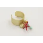 Anillo base labrada dorada mate con estrella esmal