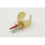 Anillo base labrada dorada mate con estrella esmal