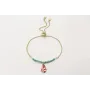 Pulsera cadena plana dorada mate regulable con tir