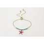 Pulsera cadena plana dorada mate regulable con tir