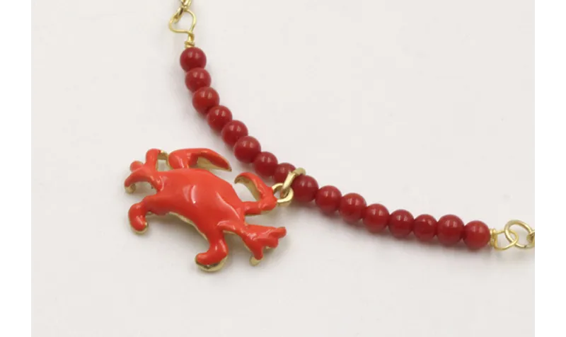Pulsera cadena plana dorada mate regulable con tir