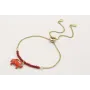Pulsera cadena plana dorada mate regulable con tir