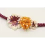 Pulsera hilo granate con nudo serpiente centro tri