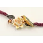 Pulsera hilo granate con nudo serpiente centro ado