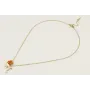 Collar cadena eslabón dorado mate con colibrí esma
