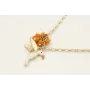 Collar cadena eslabón dorado mate con colibrí esma