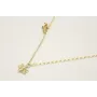 Collar cadena eslabón aplastado dorado mate con pa