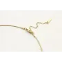 Collar cadena cordón dorado mate con colgante cuña