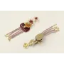 Pendientes flores blanca,morada,naranja,rectangulo