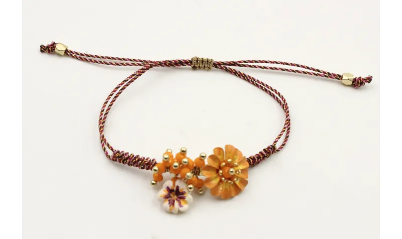 Pulser hilo micro driza color granate y oro con ma
