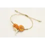 Pulsera hilo fino dorado con nudo serpiente, burru