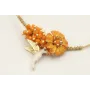 Pulsera hilo fino dorado con nudo serpiente, burru