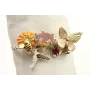 Pulsera hilo fino dorado con nudo serpiente,rama a