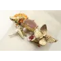 Pulsera hilo fino dorado con nudo serpiente,rama a