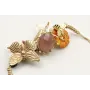 Pulsera hilo fino dorado con nudo serpiente,rama a