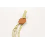 Pendientes perno listón plano dorado mate con hexá