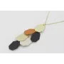 Collar cadena de eslabón doarado mate con hexágono