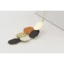 Collar cadena de eslabón doarado mate con hexágono