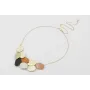 Collar babero de cadena de eslabón doarado mate co