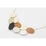 Collar babero de cadena de eslabón doarado mate co