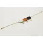 Pulsera cadena de eslabón doarado mate con hexágon
