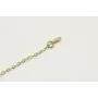 Pulsera cadena de eslabón doarado mate con hexágon