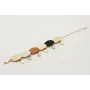 Pulsera cadena de eslabón doarado mate con hexágon