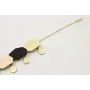 Pulsera cadena de eslabón doarado mate con hexágon