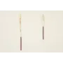 Pendientes irregulares de acero inoxidable con per