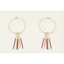 Pendientes acero inoxidable con aro grande y barri