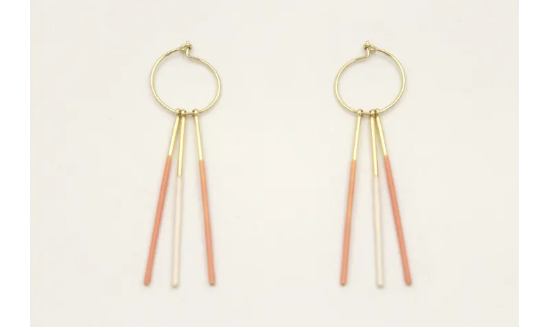 Pendientes acero inoxidable con aro pequeño y barr