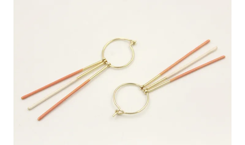 Pendientes acero inoxidable con aro pequeño y barr
