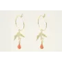 Pendientes acero inoxidable con aro pequeño con go