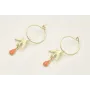 Pendientes acero inoxidable con aro pequeño con go