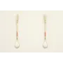 Pendientes de acero inoxidable con perno rectangul