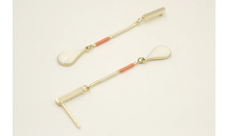 Pendientes de acero inoxidable con perno rectangul