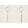 Pendientes acero inoxidable con aro pequeño y barr