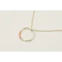 Solitario de acero inoxidable con cadena de eslabó