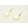 Pendientes acero inoxdable semi aro con bola y col