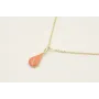 Solitario de acero inoxidable con cadena de eslabó