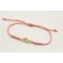 Pulsera hilo color rosa palo con nudo serpiente y 