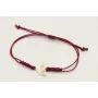 Pulsera hilo color granate con nudo serpiente y go