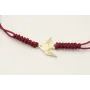 Pulsera hilo color granate con nudo serpiente y go