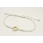 Pulsera hilo color crema con nudo serpiente y chap