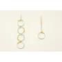 Pendientes irregulares de acero inoxidable con per