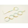 Pendientes irregulares de acero inoxidable con per