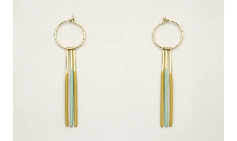 Pendientes acero inoxidable con aro pequeño y barr