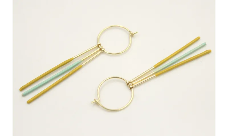 Pendientes acero inoxidable con aro pequeño y barr